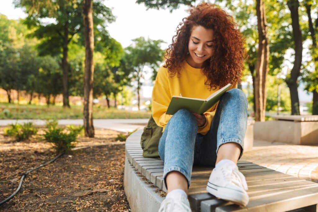 Person trying some self-care activities for mental health